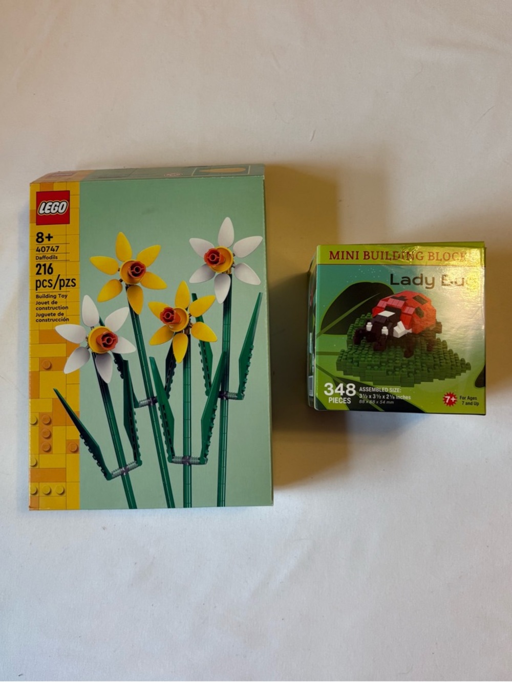 Lego Yellow & White Daffodils with Red & Black Mini Ladybug